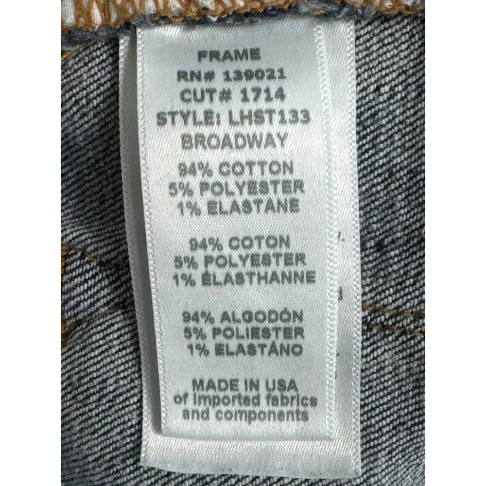 FRAME Le High Straight Jeans‎ in Broadway Medium Distressed Wash Size 28
